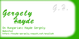 gergely hayde business card